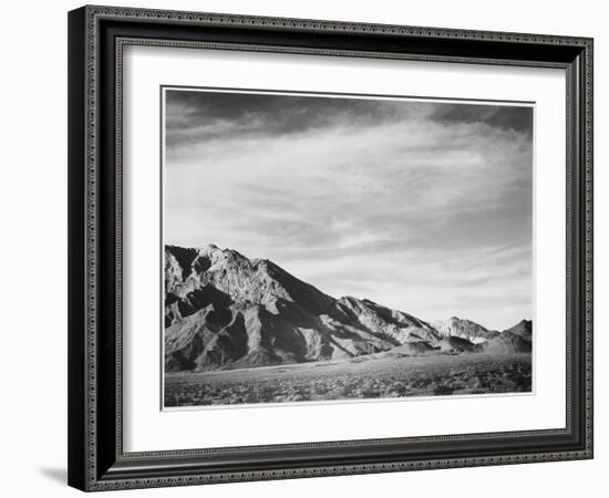 View Of Mountains "Near Death Valley" California 1933-1942-Ansel Adams-Framed Art Print