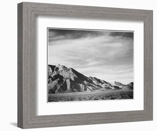 View Of Mountains "Near Death Valley" California 1933-1942-Ansel Adams-Framed Premium Giclee Print