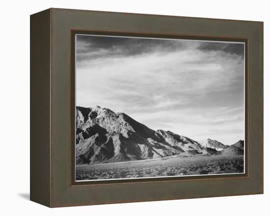 View Of Mountains "Near Death Valley" California 1933-1942-Ansel Adams-Framed Stretched Canvas