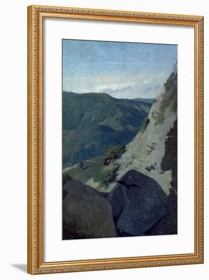 View of Mountains-Stefano Bruzzi-Framed Giclee Print