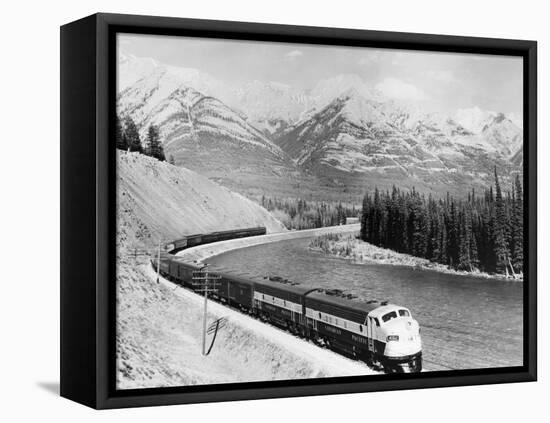 View of Moving Train-null-Framed Premier Image Canvas