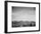 View Of Mts Desert Shrubs Highlighted Fgnd, Death Valley National Monument, California 1933-1942-Ansel Adams-Framed Art Print