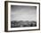 View Of Mts Desert Shrubs Highlighted Fgnd, Death Valley National Monument, California 1933-1942-Ansel Adams-Framed Art Print