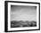 View Of Mts Desert Shrubs Highlighted Fgnd, Death Valley National Monument, California 1933-1942-Ansel Adams-Framed Art Print