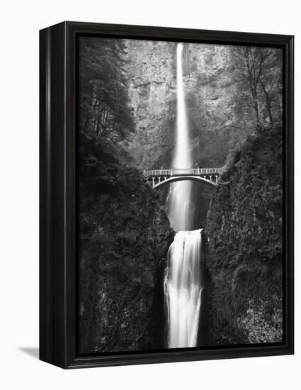 View of Multnomah Falls in Columbia Gorge, Oregon, USA-Walter Bibikow-Framed Premier Image Canvas