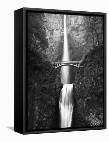 View of Multnomah Falls in Columbia Gorge, Oregon, USA-Walter Bibikow-Framed Premier Image Canvas