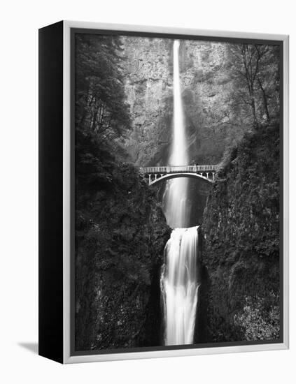 View of Multnomah Falls in Columbia Gorge, Oregon, USA-Walter Bibikow-Framed Premier Image Canvas