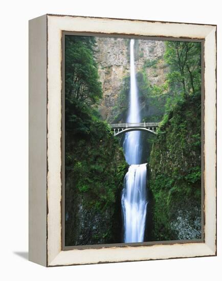 View of Multnomah Falls in Columbia Gorge, Oregon, USA-Walter Bibikow-Framed Premier Image Canvas