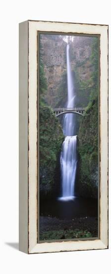 View of Multnomah Falls in Columbia Gorge, Oregon, USA-Walter Bibikow-Framed Premier Image Canvas