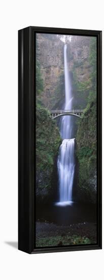 View of Multnomah Falls in Columbia Gorge, Oregon, USA-Walter Bibikow-Framed Premier Image Canvas