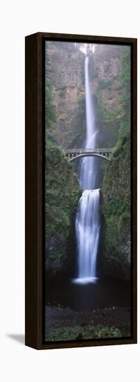 View of Multnomah Falls in Columbia Gorge, Oregon, USA-Walter Bibikow-Framed Premier Image Canvas