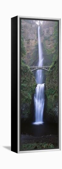 View of Multnomah Falls in Columbia Gorge, Oregon, USA-Walter Bibikow-Framed Premier Image Canvas