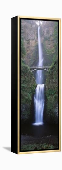 View of Multnomah Falls in Columbia Gorge, Oregon, USA-Walter Bibikow-Framed Premier Image Canvas