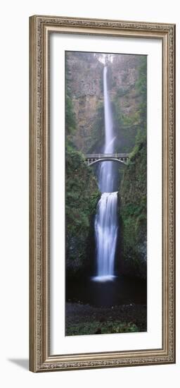 View of Multnomah Falls in Columbia Gorge, Oregon, USA-Walter Bibikow-Framed Premium Photographic Print