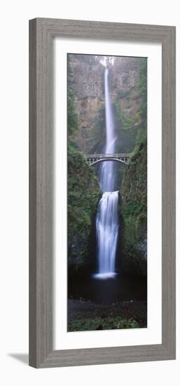 View of Multnomah Falls in Columbia Gorge, Oregon, USA-Walter Bibikow-Framed Premium Photographic Print