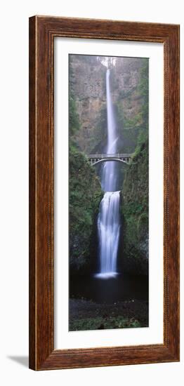 View of Multnomah Falls in Columbia Gorge, Oregon, USA-Walter Bibikow-Framed Premium Photographic Print