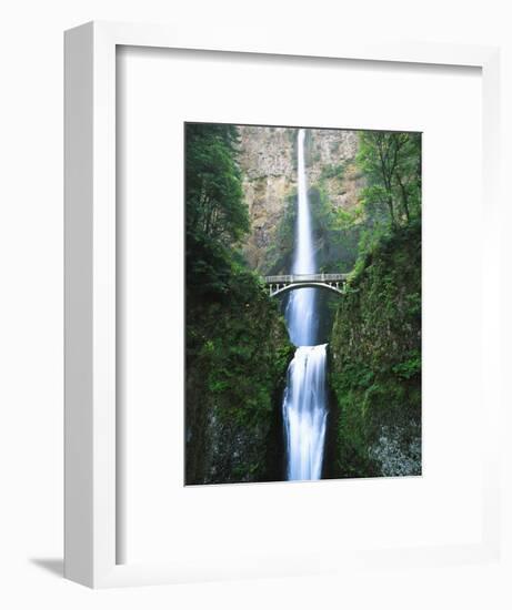 View of Multnomah Falls in Columbia Gorge, Oregon, USA-Walter Bibikow-Framed Photographic Print