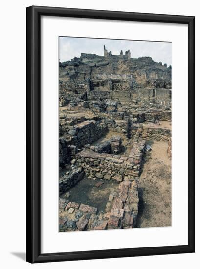 View of Mulva, with the Sanctuary on the Hill, Andalusia, Spain-null-Framed Giclee Print