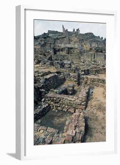 View of Mulva, with the Sanctuary on the Hill, Andalusia, Spain-null-Framed Giclee Print