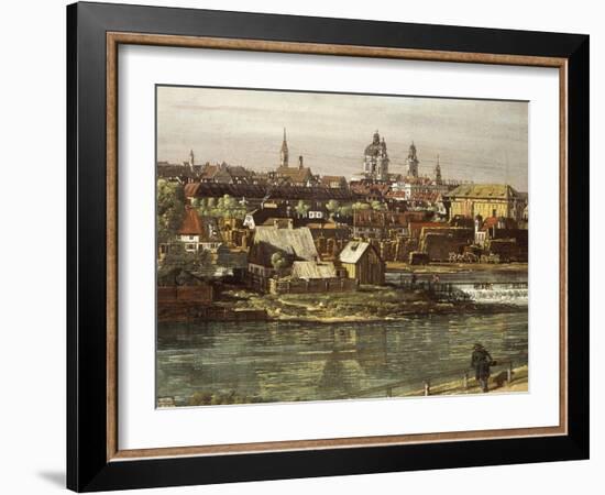 View of Munich from East, 1761, by Bernardo Bellotto, known as Canaletto-null-Framed Giclee Print