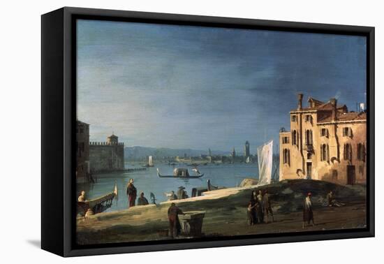 View of Murano from the Island San Pietro Di Castello, 18th Century-Canaletto-Framed Premier Image Canvas