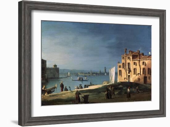 View of Murano from the Island San Pietro Di Castello, 18th Century-Canaletto-Framed Giclee Print