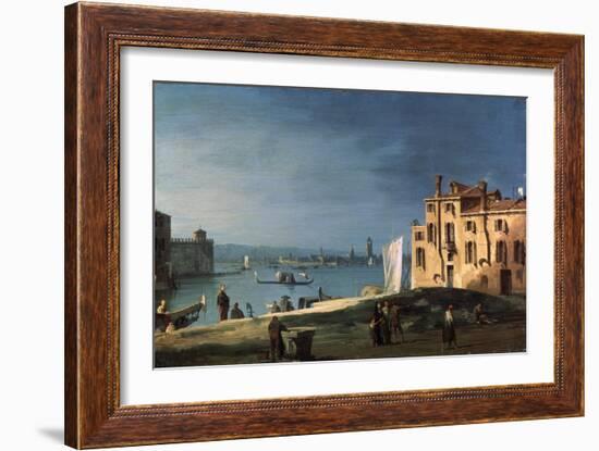 View of Murano from the Island San Pietro Di Castello, 18th Century-Canaletto-Framed Giclee Print