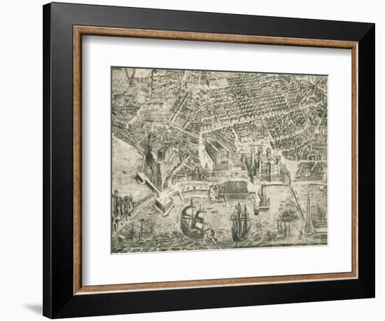 View of Naples and Castel Nuovo-null-Framed Giclee Print