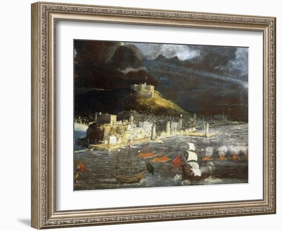 View of Naples from the Sea-Francois Gerard-Framed Giclee Print