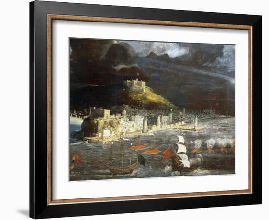 View of Naples from the Sea-Francois Gerard-Framed Giclee Print