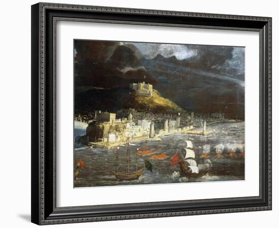 View of Naples from the Sea-Francois Gerard-Framed Giclee Print