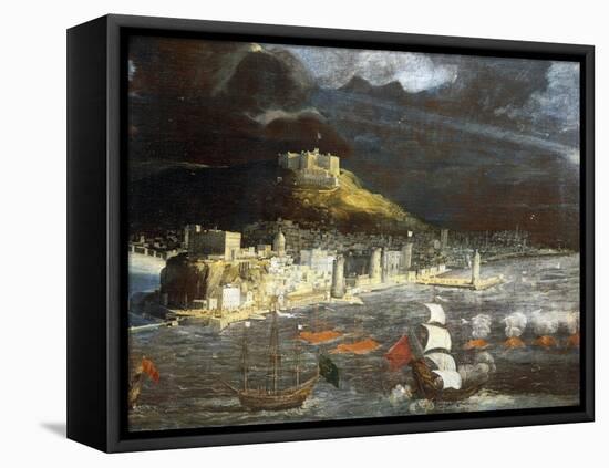 View of Naples from the Sea-Francois Gerard-Framed Premier Image Canvas