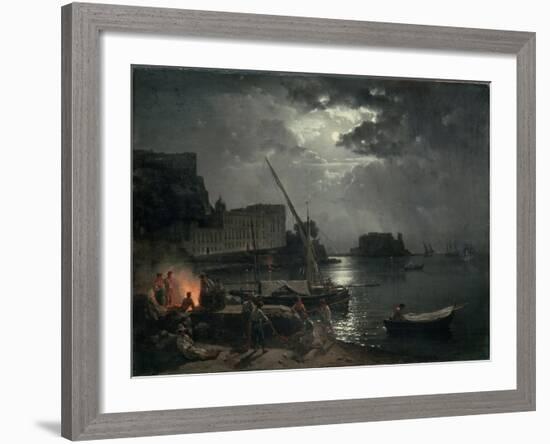 View of Naples in Moonlight, 1829-Silvestr Fedosievich Shchedrin-Framed Giclee Print