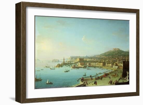 View of Naples with the Castel Nuovo-Antonio Joli-Framed Giclee Print