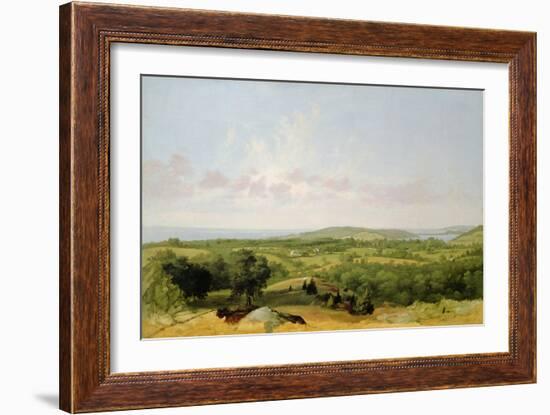 View of Narragansett Bay, Near Warwick, Rhode Island-David Johnson-Framed Giclee Print