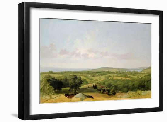 View of Narragansett Bay, Near Warwick, Rhode Island-David Johnson-Framed Giclee Print