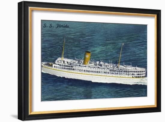 View of Nassau Cruises Liner SS Florida-Lantern Press-Framed Art Print