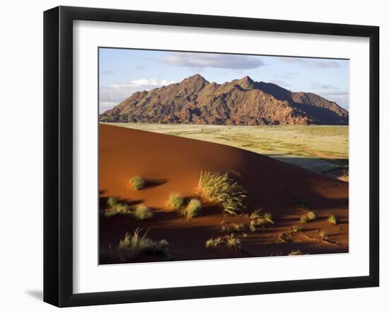 View of Naukluft Mountains from Elim Dune Near Sesriem in Namib-Naukluft National Park, Namibia-Julian Love-Framed Photographic Print