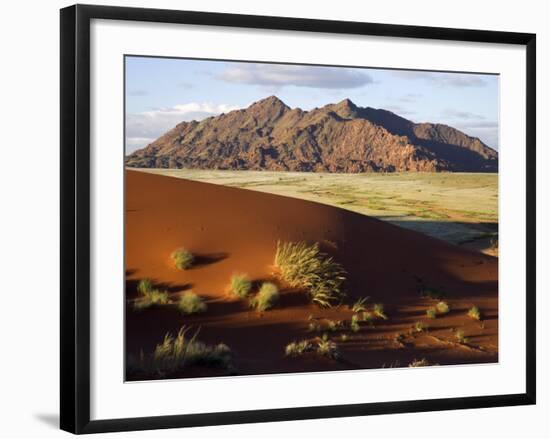View of Naukluft Mountains from Elim Dune Near Sesriem in Namib-Naukluft National Park, Namibia-Julian Love-Framed Photographic Print
