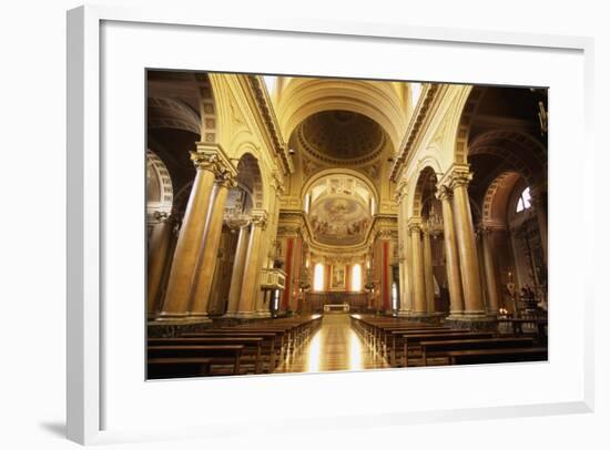View of Nave of Cathedral of Macerata, Marche, Italy-null-Framed Giclee Print