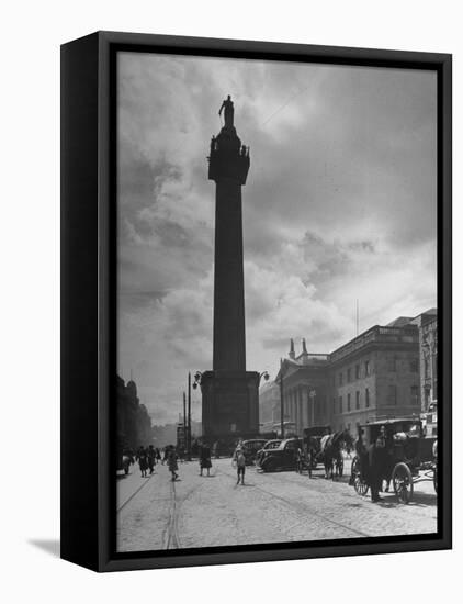 View of Nelson's Pillar in Dublin-Hans Wild-Framed Premier Image Canvas