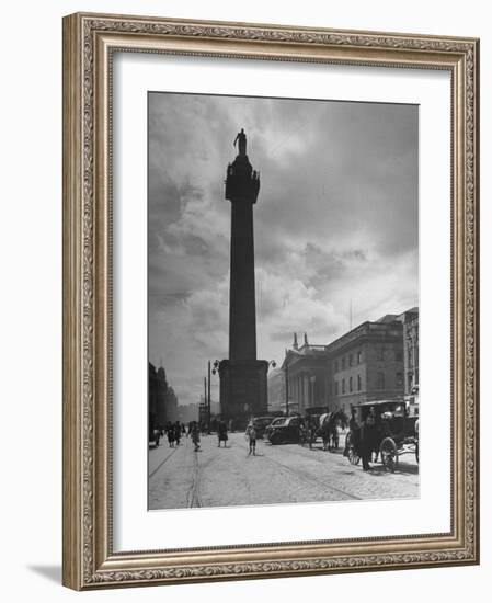 View of Nelson's Pillar in Dublin-Hans Wild-Framed Photographic Print