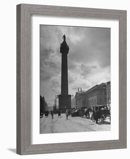 View of Nelson's Pillar in Dublin-Hans Wild-Framed Photographic Print