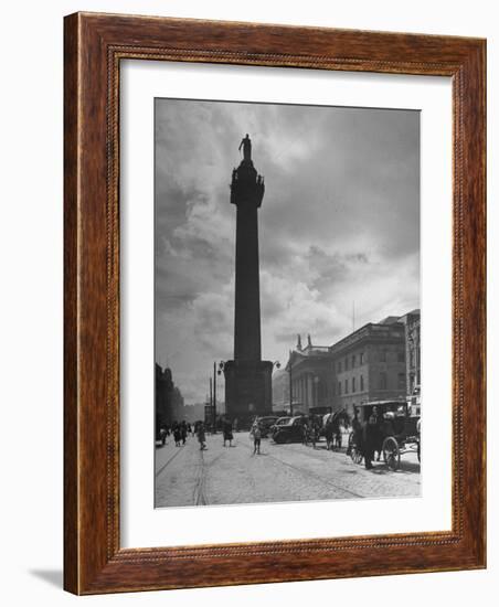 View of Nelson's Pillar in Dublin-Hans Wild-Framed Photographic Print