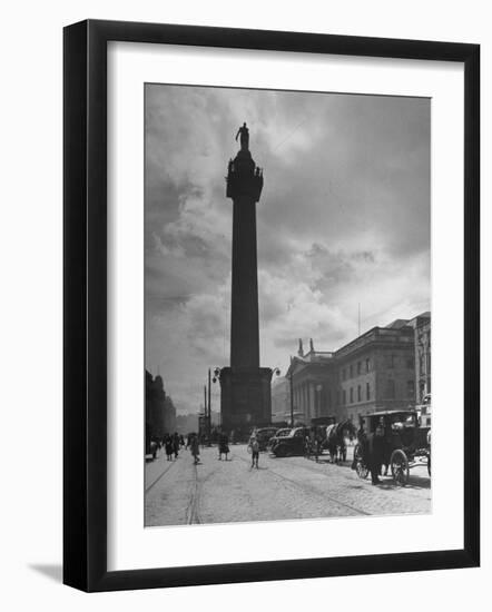 View of Nelson's Pillar in Dublin-Hans Wild-Framed Photographic Print