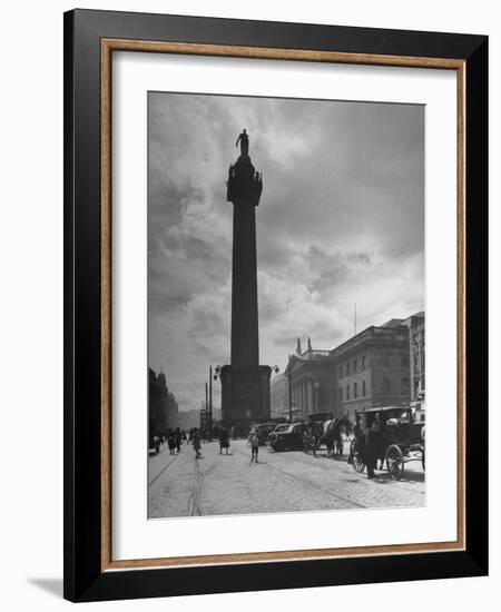 View of Nelson's Pillar in Dublin-Hans Wild-Framed Photographic Print