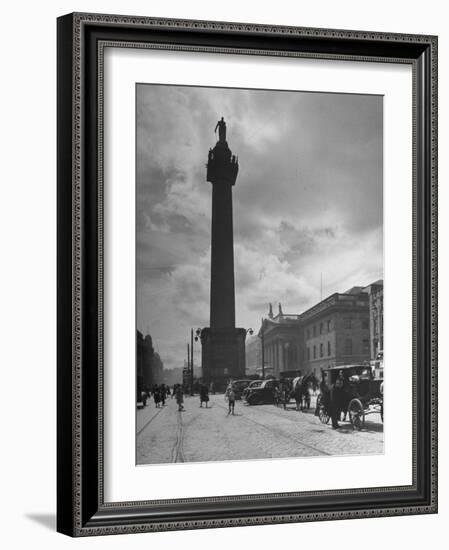 View of Nelson's Pillar in Dublin-Hans Wild-Framed Photographic Print