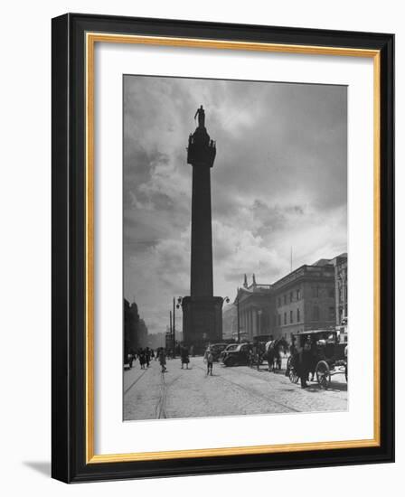 View of Nelson's Pillar in Dublin-Hans Wild-Framed Photographic Print