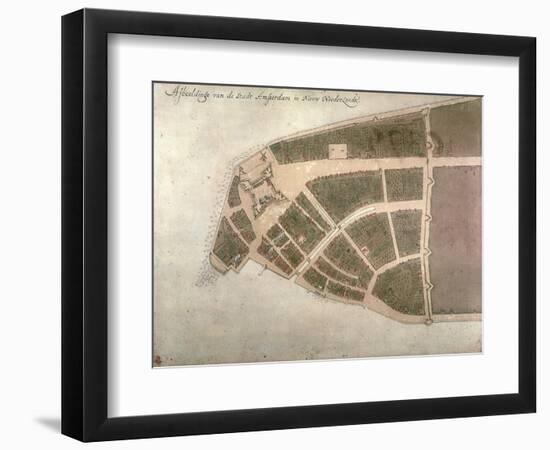 View of New Amsterdam, Costello Plan, 1660-Jacques Cortelyou-Framed Giclee Print