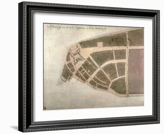 View of New Amsterdam, Costello Plan, 1660-Jacques Cortelyou-Framed Giclee Print